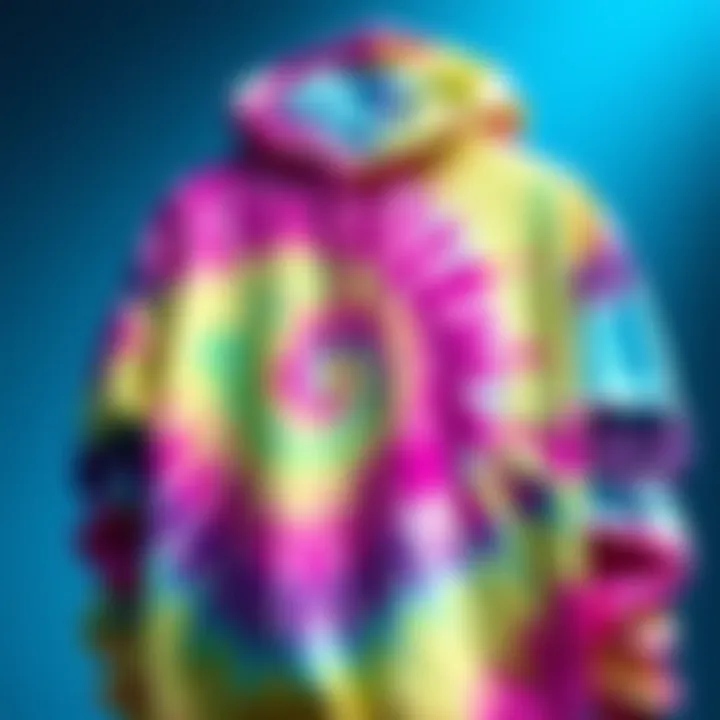 A colorful tie-dye hoodie associated with Halsey's merchandise, highlighting fan interest in its pricing.