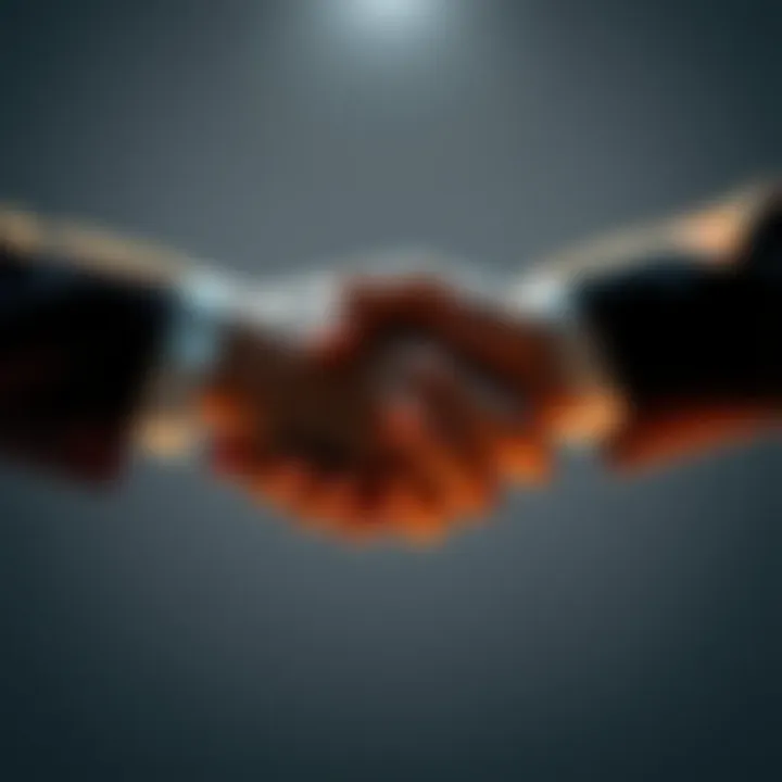 Two people shaking hands, symbolizing trust and honesty in relationships.