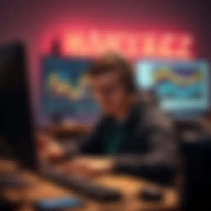 Hanyecz working on a MacOS computer, showcasing early Bitcoin mining with graphics cards