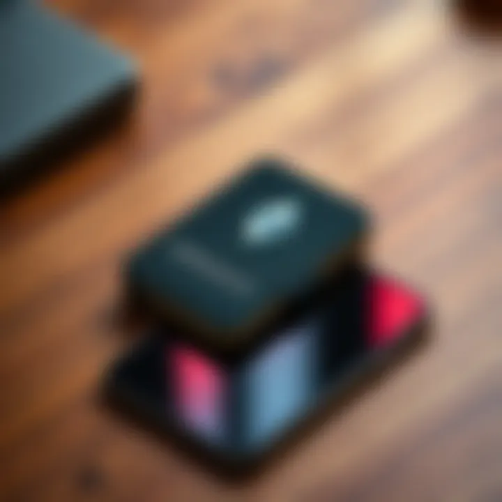 A simple hardware wallet for Ethereum placed on a wooden table with a smartphone beside it