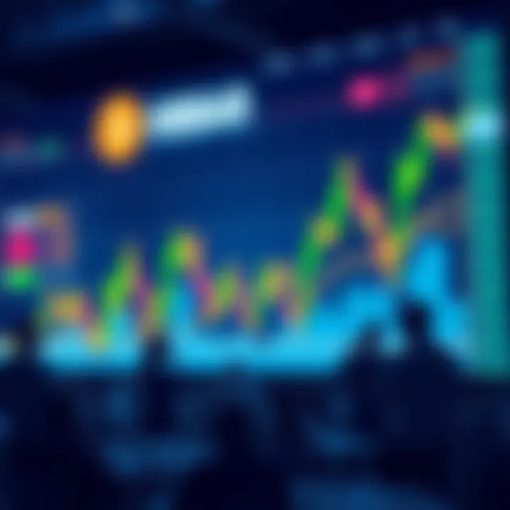 A visual representation of HBAR's fluctuating price charts with community discussions in the background