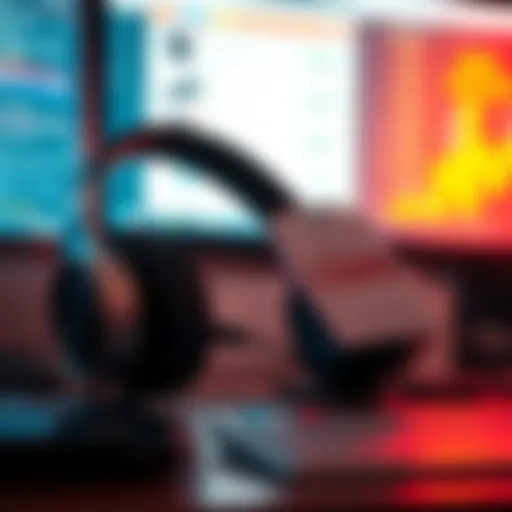 A pair of headphones with a new price tag placed beside an old listing on a computer screen, showing a price increase
