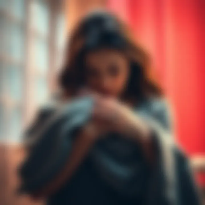 A grieving mother cradles her baby's blanket, tears in her eyes as she reflects on her child's brief life.