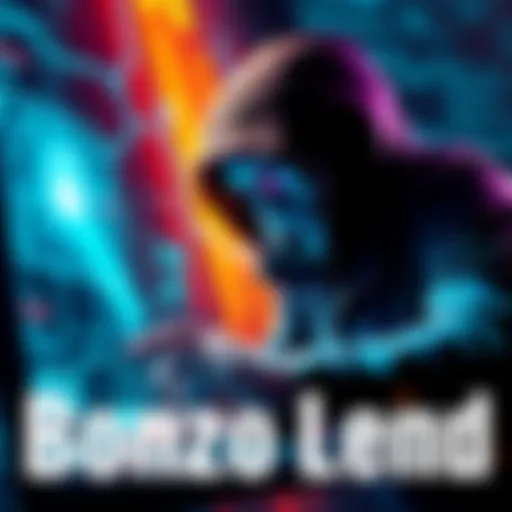 A hacker manipulating a digital interface to exploit a flaw in Hedera's Bonzo Lend lending protocol, representing a security breach leading to a $9M theft.