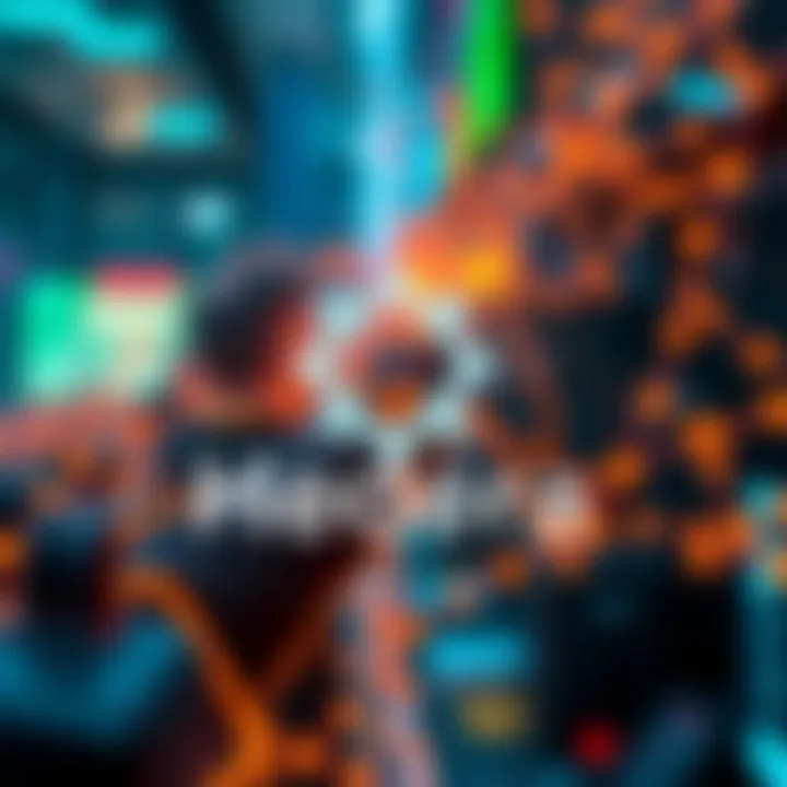 Hedera logo with visual representation of blockchain technology and partnerships with companies like Google and IBM in the background