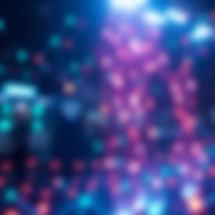 A digital representation of Hedera's concept of Invisible Ubiquity with interconnected nodes and a seamless digital presence.