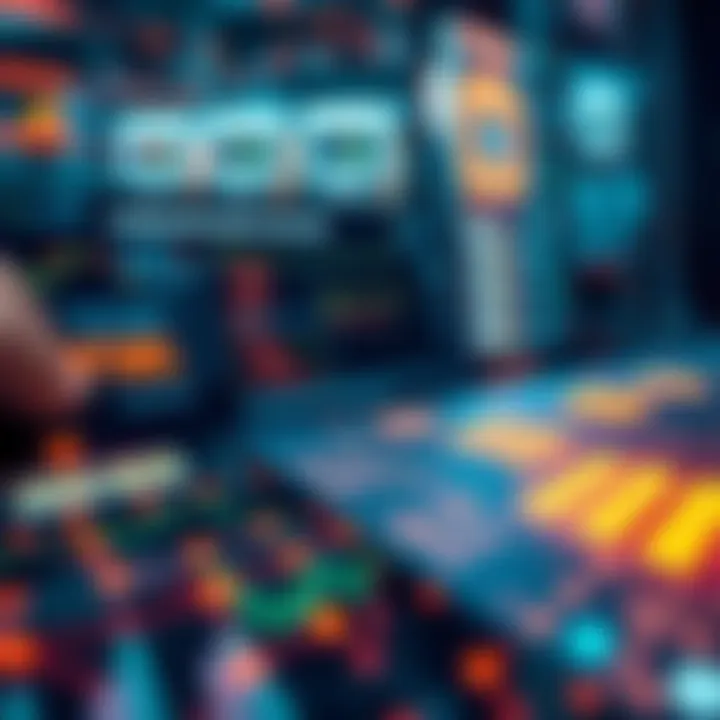 Visual representation of Hedera's smart contracts scheduling future executions, showcasing a digital interface with blockchain elements.