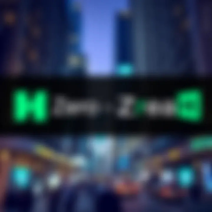 Hedera and Zero Hash logos with Wall Street in the background, symbolizing their partnership in digital finance