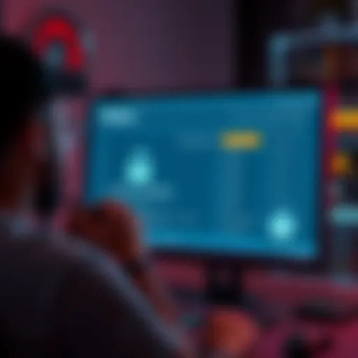 A user looking at a computer screen with a Helium data transfer application showing zero rewards after transferring data.