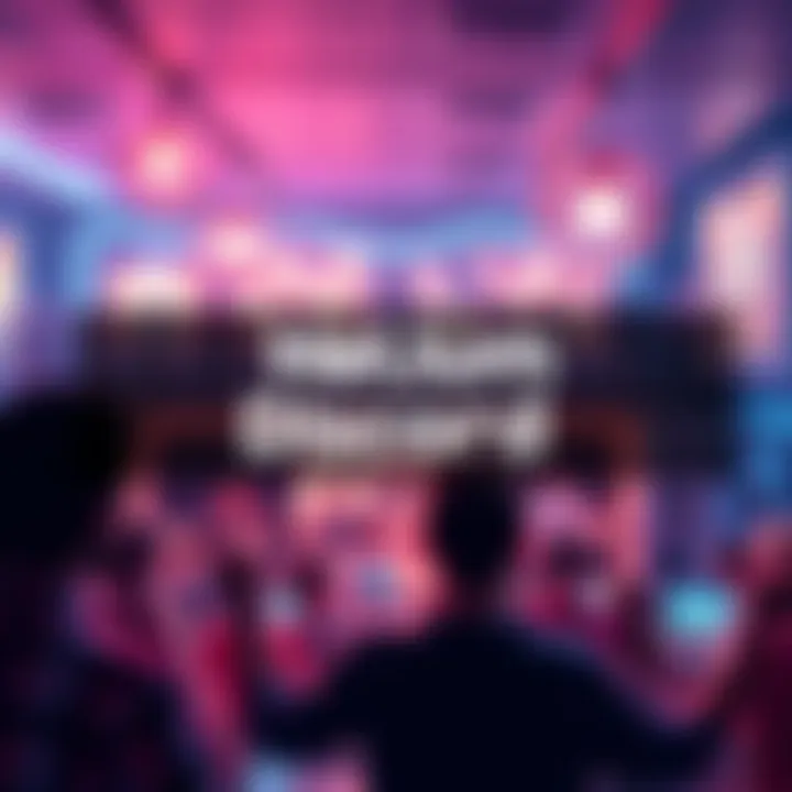 A vibrant graphic showing people excitedly chatting in a virtual space, symbolizing the reopening of the Helium Discord community.