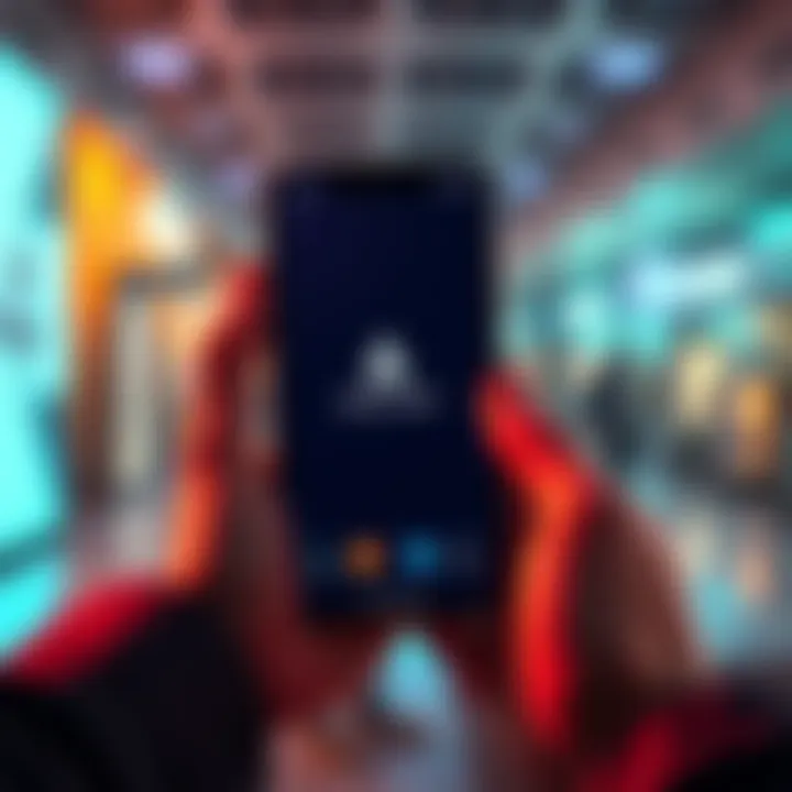 A smartphone displaying an empty Helium wallet app screen with a confused user looking at it.