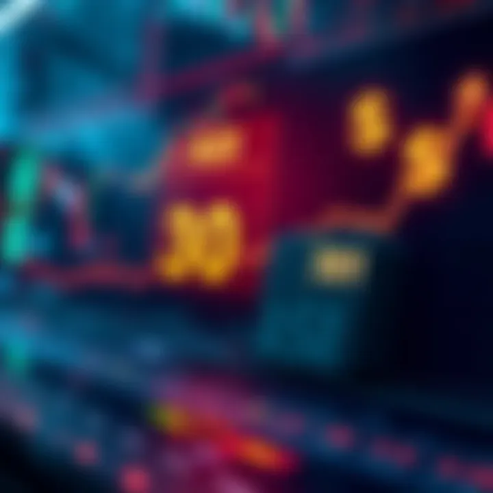 A chart showing a significant increase in ASI trading volume, highlighting 30% of market cap, with dollar signs and trade symbols around it.