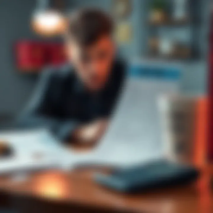 A person looking shocked at a large bill labeled KYC fees on a desk, with a calculator and paperwork around.