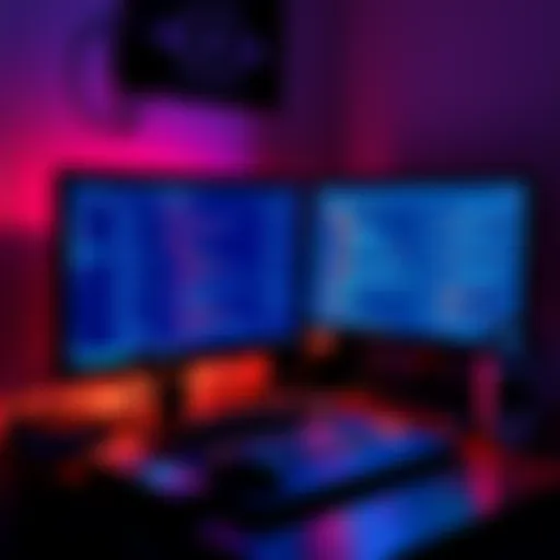 A personal computer setup showing a validator node running at home with network cables and a monitor displaying blockchain data