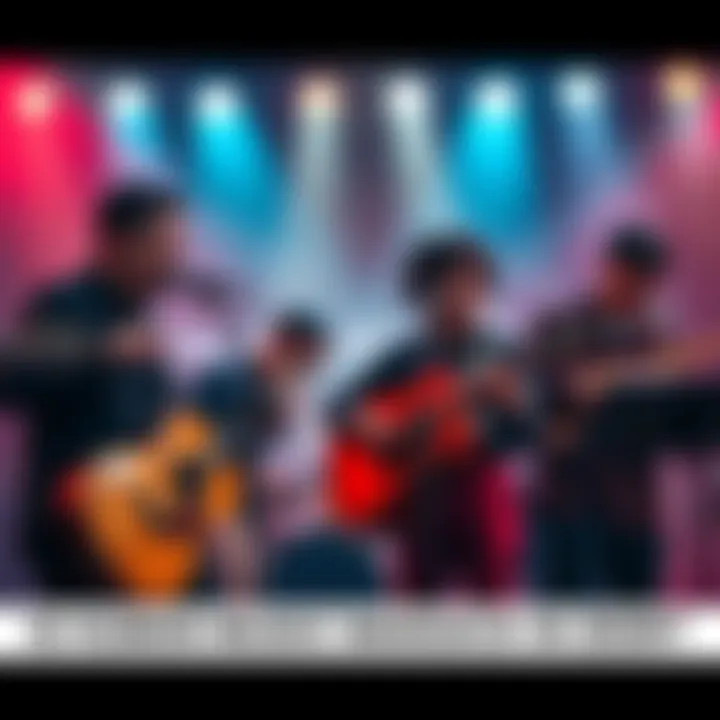 A group of musicians playing instruments and singing, showcasing the vibrant return of human music in 2026