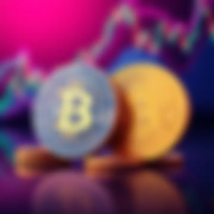 A visual representation showing IBIT tokens alongside a Bitcoin symbol, illustrating their comparison in the crypto market.