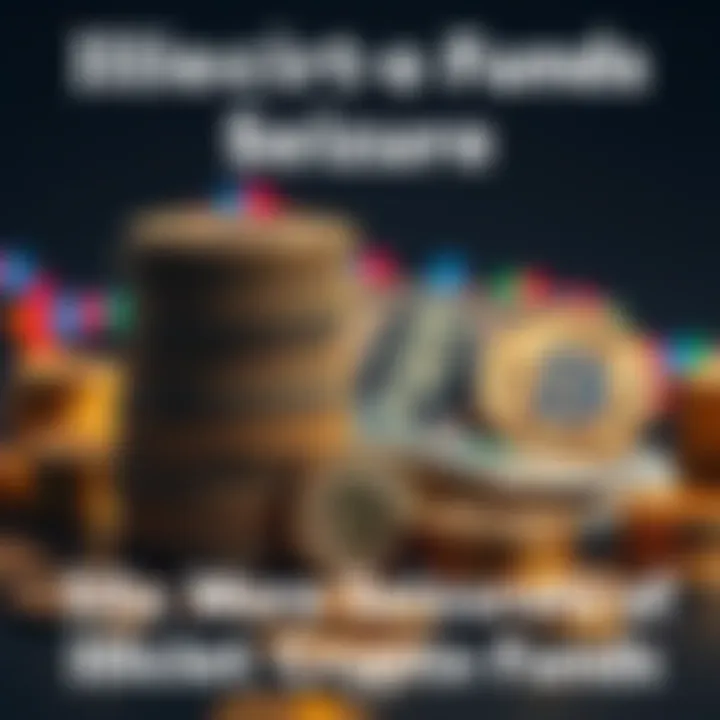 A graphic showing a large stack of cryptocurrency coins beside a smaller stack of cash, indicating the higher seizure of crypto funds compared to fiat.