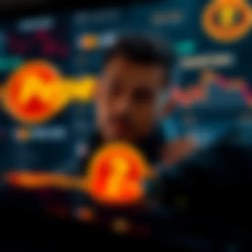 A person considering investing money with Pepe Coin graphics in the background and a car in the foreground, reflecting their initial savings goal for a new car.