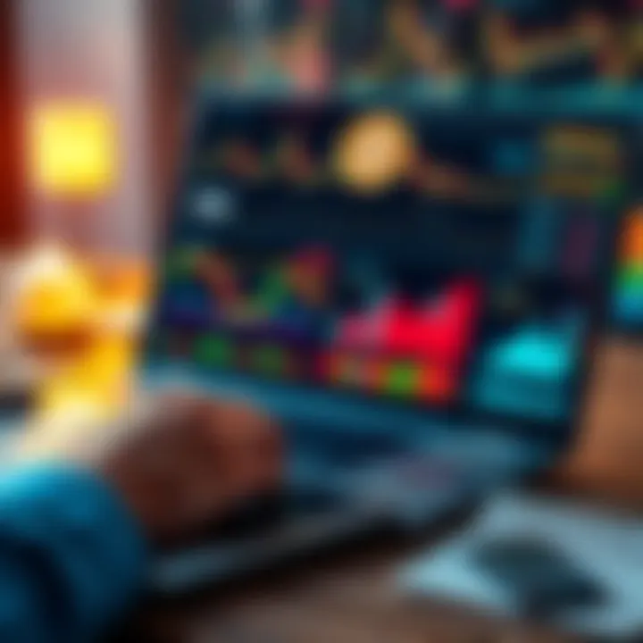 A beginner examining Bitcoin and Ethereum charts on a laptop with a calculator and notes nearby