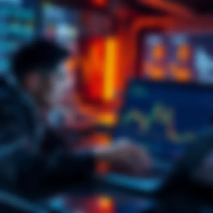 A person looking at cryptocurrency charts on a laptop, contemplating investment choices with a small amount of capital.