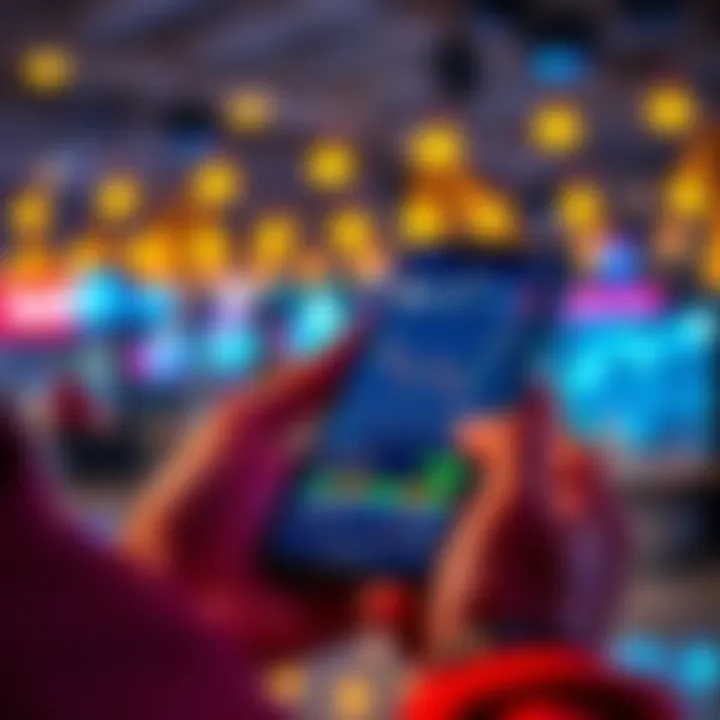 A person holding a smartphone displaying cryptocurrency prices and charts, symbolizing small investments in digital coins.