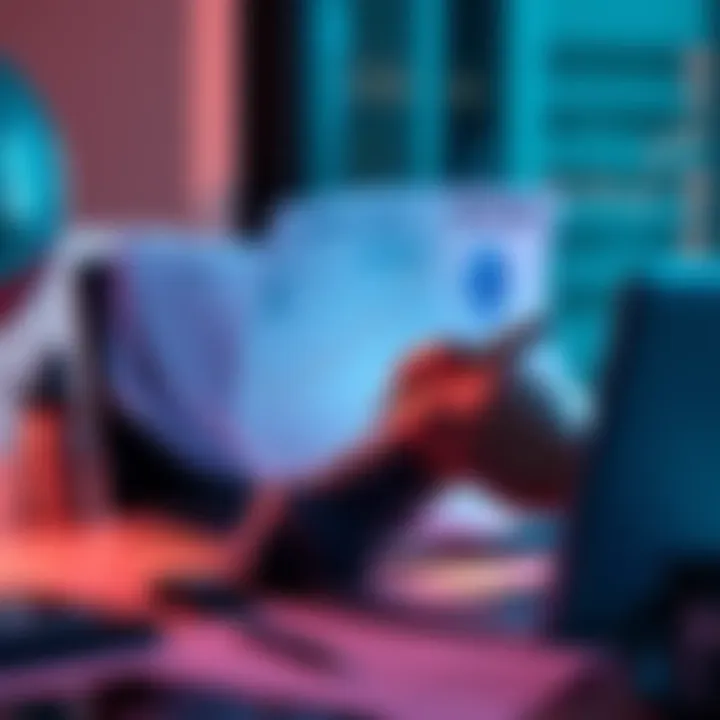 A person analyzing Monero investment options on a laptop with financial documents and a non-KYC wallet in the background.