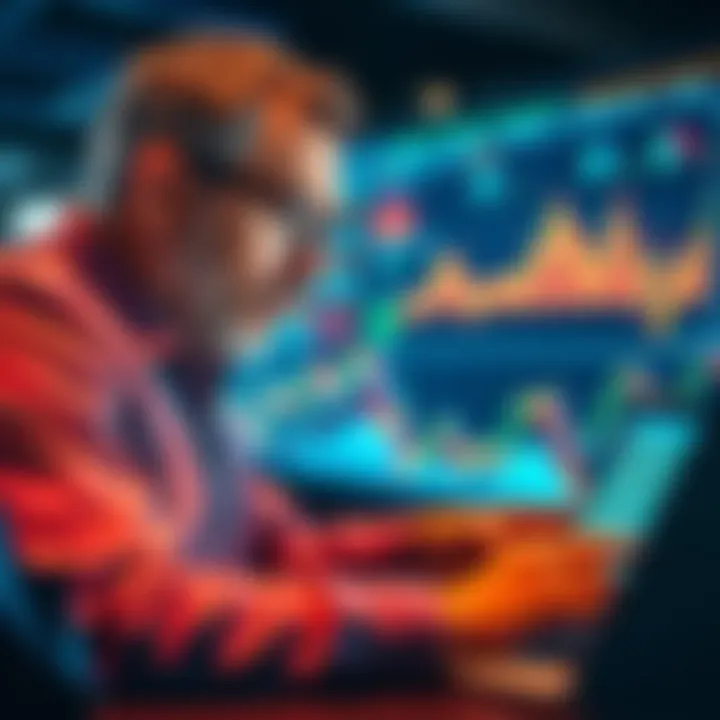 Investing Trends and Insights A seasoned investor analyzing market charts with a focus on price dips and recovery strategies.