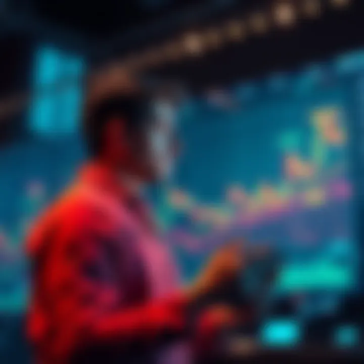A person looking at financial graphs while thinking about selling or holding their pi investment