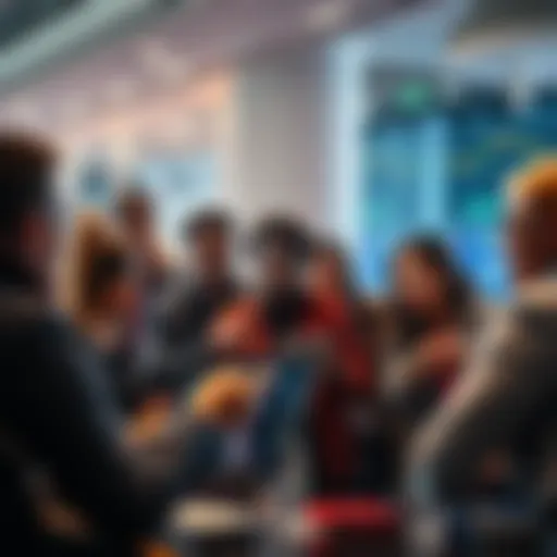 A group of diverse investors discussing potential high-return stocks and investments for April 2026.