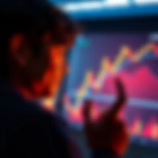 A person looking at a digital financial chart with a hopeful expression, symbolizing the potential of investing in DOT for future security.