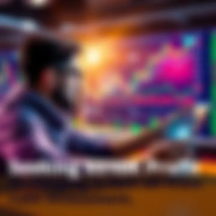 A person studying cryptocurrency charts and analyzing market trends for a coin investment.