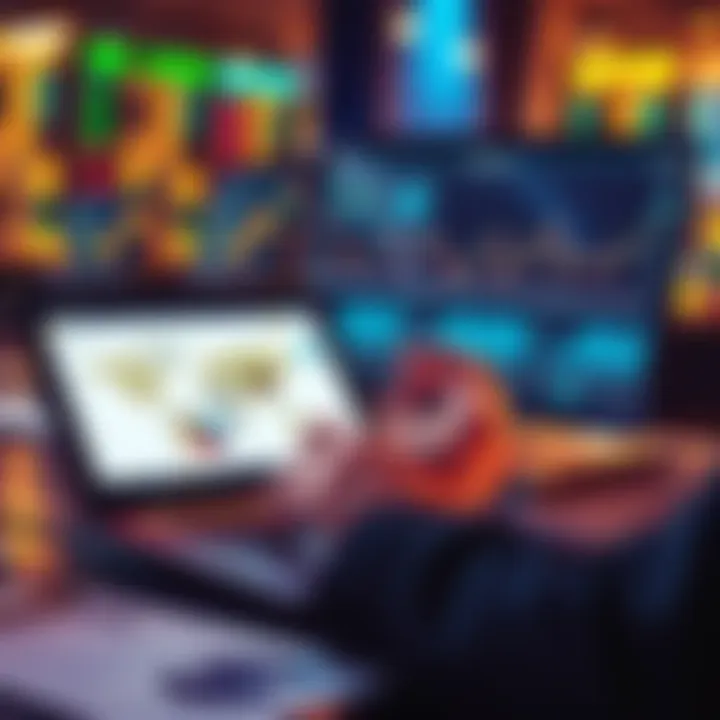 A person analyzing financial graphs and charts on a laptop, focusing on investment strategies in the market.