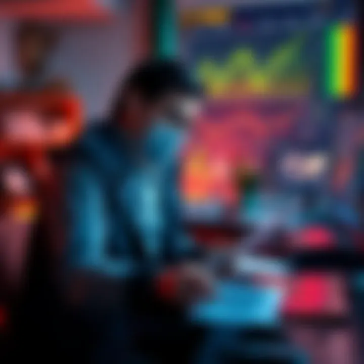 An investor reviewing financial reports and charts on a desk, symbolizing the transition from crypto trading to real-world investments.