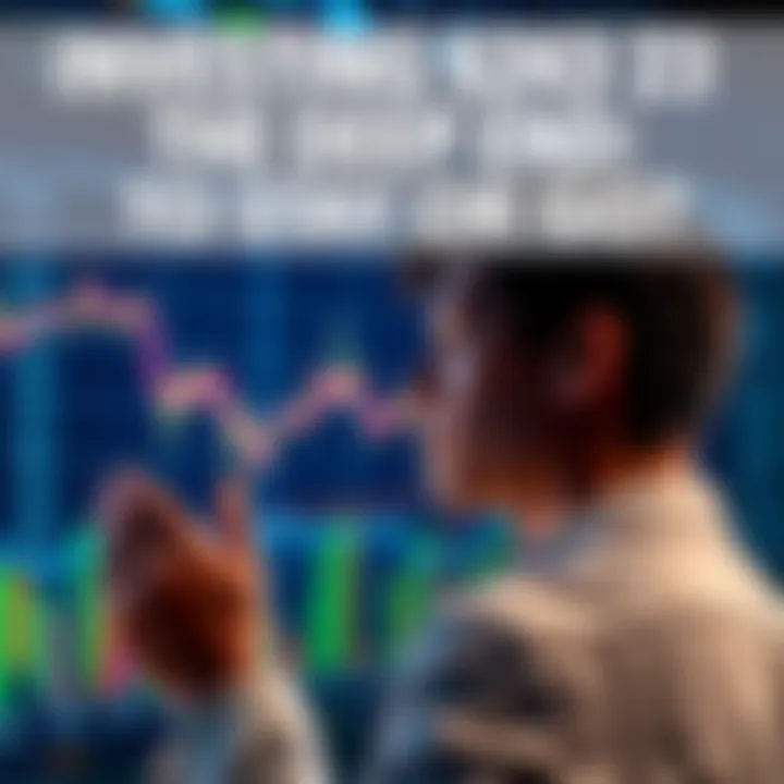 A person looking at a graph showing a decline in investment, weighing the choice to hold or sell their stocks, with a thoughtful expression.