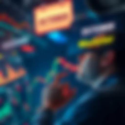 An investor looking thoughtfully at stock market charts and graphs, considering when to invest, with a calendar marking October in the background.