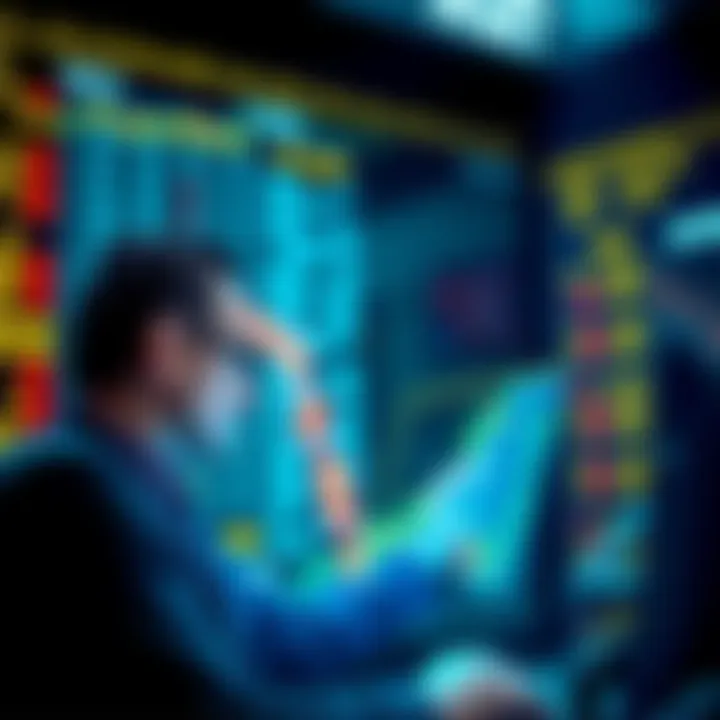 Investor Panicking During Market Dip A worried investor looking at a stock chart showing a sharp decline, illustrating the fear of losing money and selling off investments.