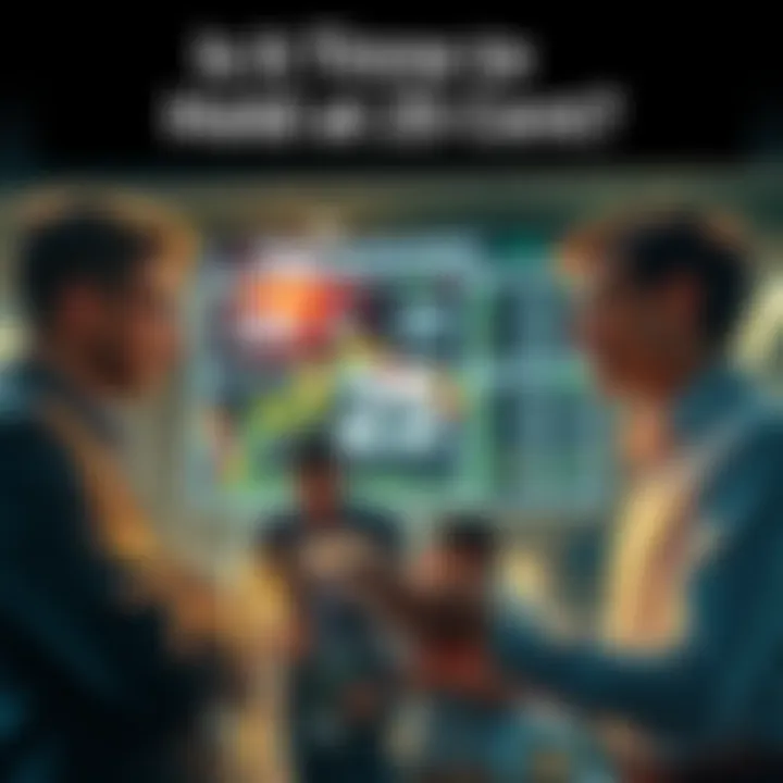 A group of investors discussing strategies with charts and graphs showing a price of 25 cents, indicating market trends and forecasts.