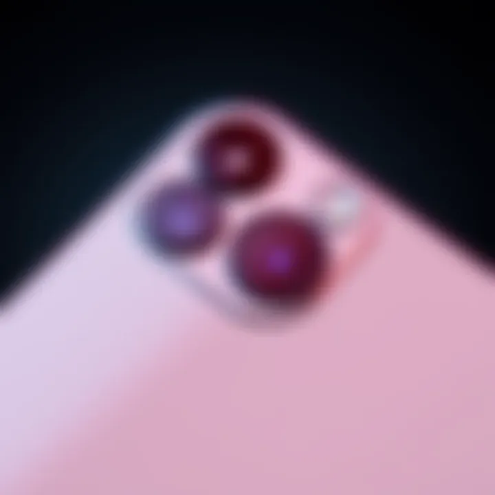 Close-up of the new iPhone Duo showing its camera features, highlighting photography capabilities