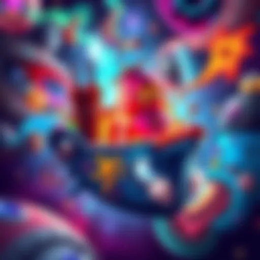Colorful and creative artwork representing Jak Shipping style, showcasing vibrant colors and unique designs