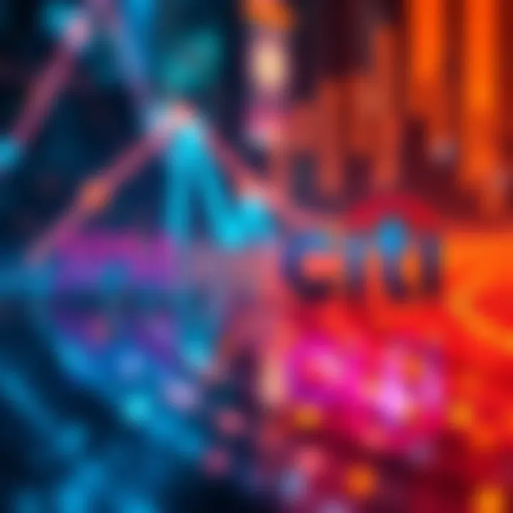 JPMorgan logo and Citi logo with digital blockchain graphics in the background