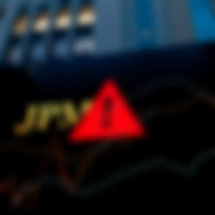 JPMorgan logo with a graphic of a warning sign, indicating potential financial risks