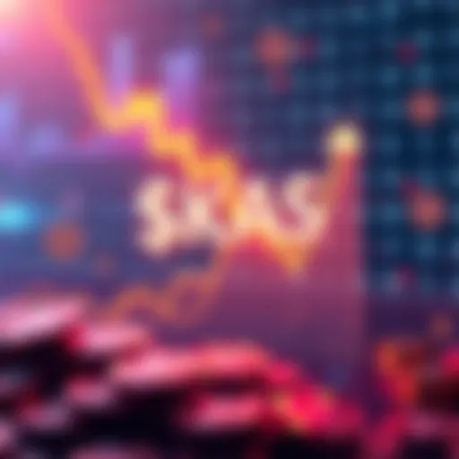 A visual representation of Kaspa's $KAS price trends showing an upward movement against a background of cryptocurrency symbols.