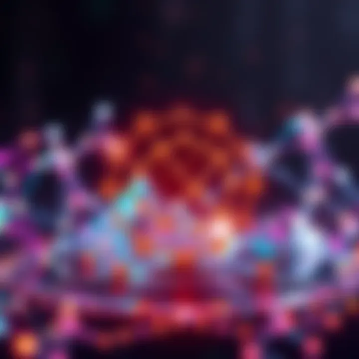 A visual representation of the Keeta (KTA) symbol with a DAG structure overlay, illustrating its potential as a cryptocurrency.