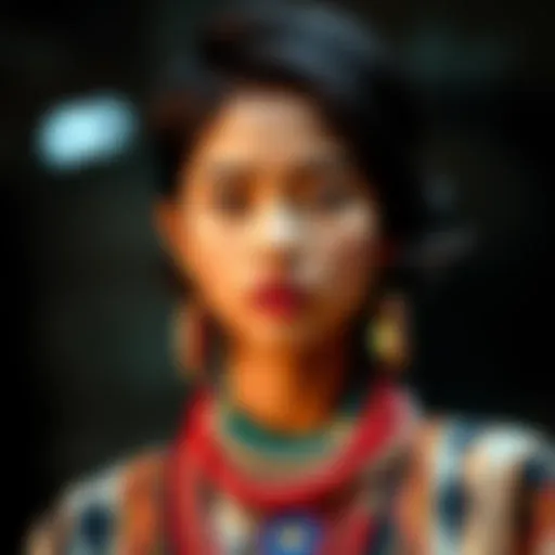 A person wearing a Kendu fashion piece that catches attention with its unique design and bold colors.