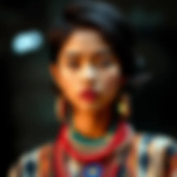 A person wearing a Kendu fashion piece that catches attention with its unique design and bold colors.
