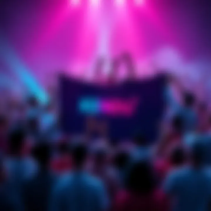 A diverse group of people celebrating around a banner with the KENDU logo, showcasing their support and unity for the coin.