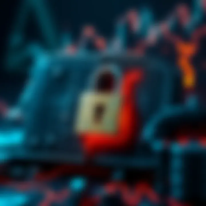 A graphic showing a broken cryptocurrency wallet with a lock, symbolizing the shutdown of Knaken and customers being locked out of their funds.