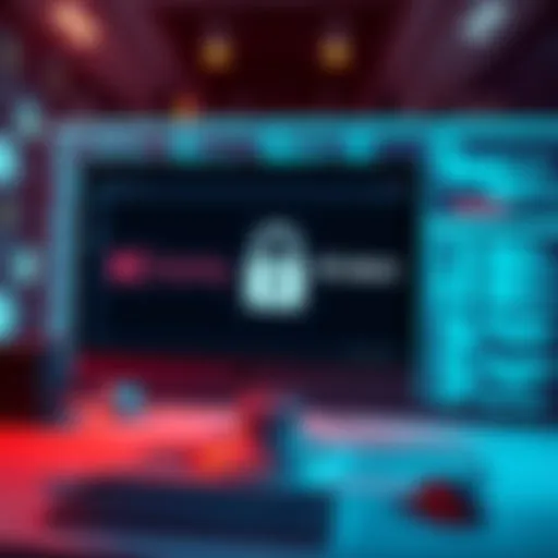 A computer screen showing the Koinly and Kraken Pro logos with a padlock symbol, indicating privacy concerns