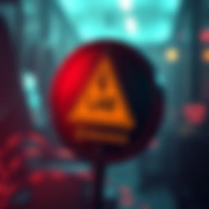A warning sign indicating LAB token flagged as malicious on Metamask, juxtaposed with Binance logo.