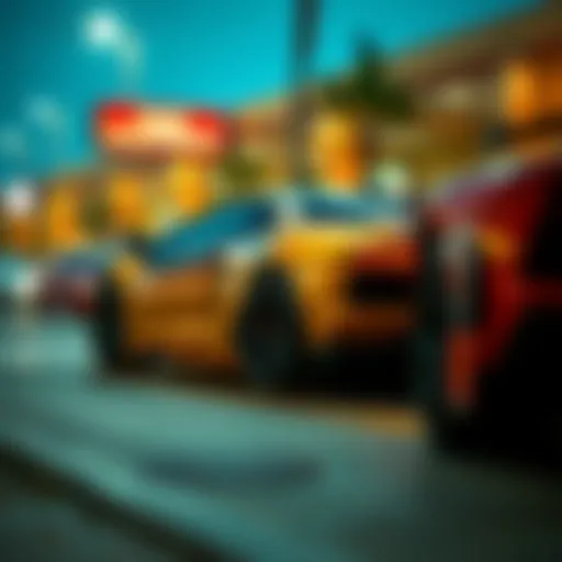 A Lamborghini parked with visible price tags indicating a drop in value